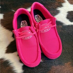 Hey Dude Hot Pink Mesh Slip-On Shoes